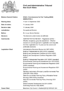 Civil & Administrative Tribunal NSW